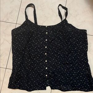 Lucky Brand Black Floral Camisole